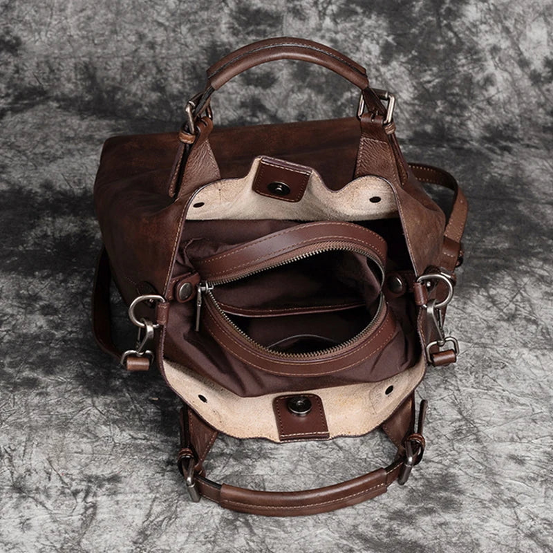 Retro Style Leather Shoulder Bag  Vintage
